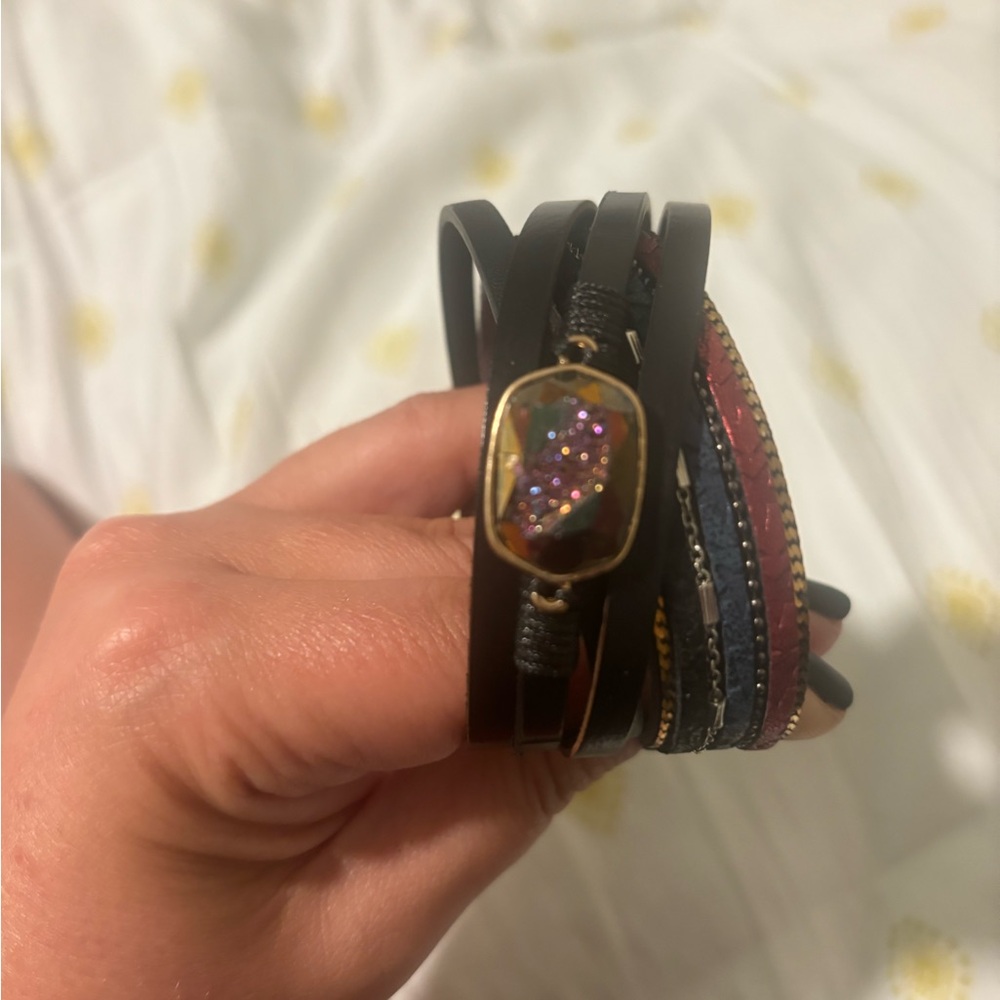 PU leather cuff bracelet